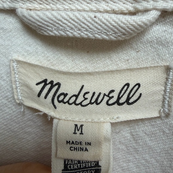 Madewell Cream Denim Jacket